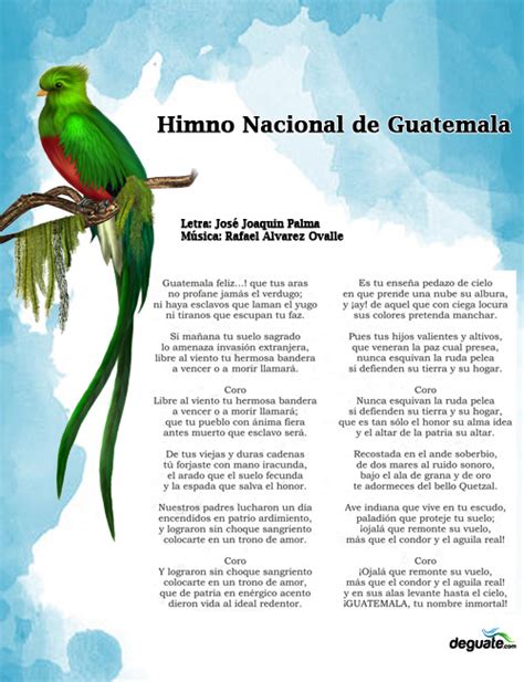 Himno De Guatemala Para Imprimir