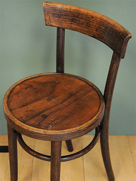 Pair Of Finely Detailed Thonet Bentwood High Chairs Original Paper