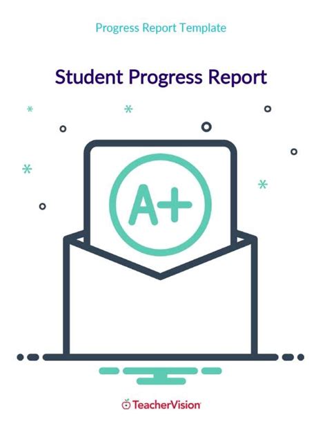 Student Progress Report Printable Template Teachervision