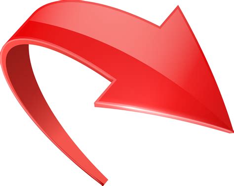 Red Curved Arrow Png