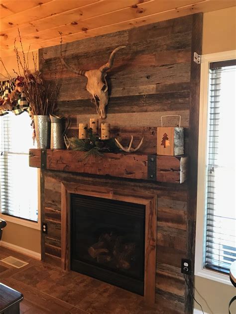 Fireplace decorations give your house a warm and cozy feeling during the holidays and also woo your guests into cherishing the memories they have or will create with you. Rustic fireplace! | Rustic fireplaces, Fireplace remodel ...