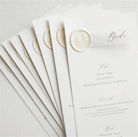 Wedding Menu Cards Wedding Stationary Wedding Paper Gold Wedding