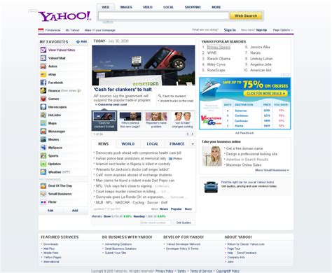 Comparing Yahoos New Homepage Design With The Old One