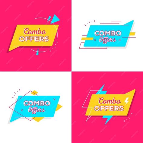 Free Vector Combo Offers Labels Concept