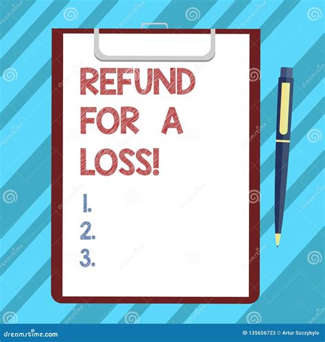 Text Sign Showing Refund For A Loss Conceptual Photo Giving Money Back