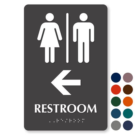 Directional Bathroom Signs Directional Restroom Signs