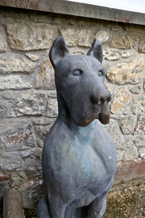 Antiques Atlas A Large Old Weathered Great Dane Statue