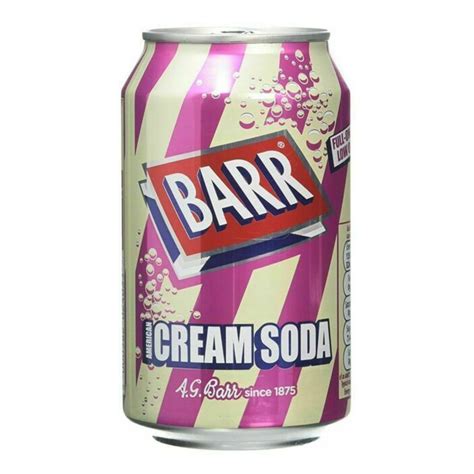 Barr American Cream Soda 24x330ml Cans Go Jumbo