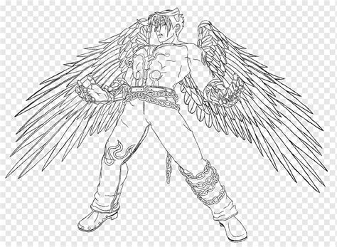 Jin Kazama Drawing Devil Jin Tekken Sketch Tekken Hand Monochrome