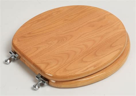 PlumbingTechnologiesLLC Designer Solid Oak Wood Round Toilet Seat Reviews Wayfair
