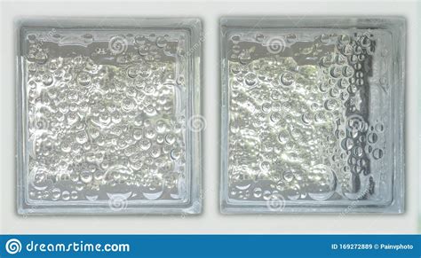 Double Vertical Bubble Glass Block Stock Image Image Of Decorate
