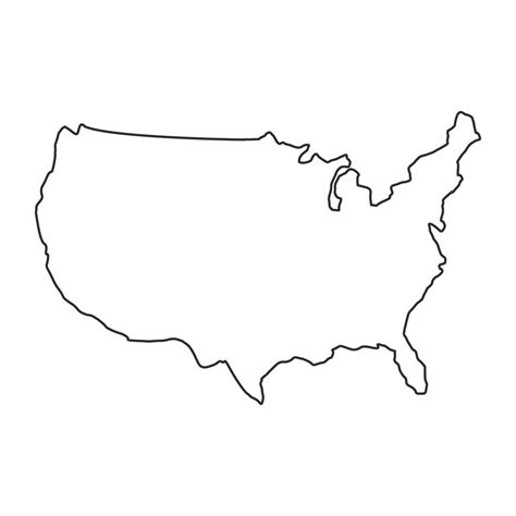 Mapa De Estados Unidos Sobre Fondo Blanco Vector En Vecteezy