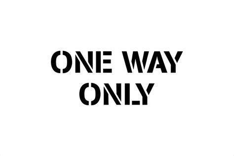 One Way Only Stencil From Safety Sign Supplies