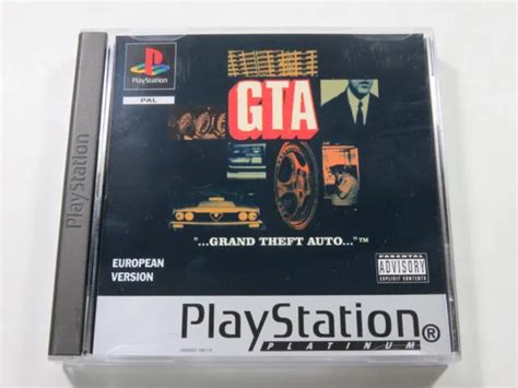 Gta Grand Theft Auto Sony Playstation 1 Ps1 Platinum Pal Euro