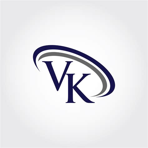 Monogram Vk Logo Design By Vectorseller Thehungryjpeg