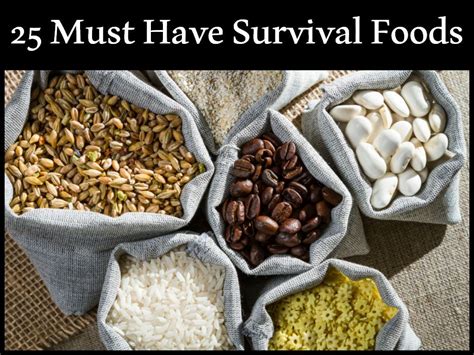 25 Must Have Survival Foods Food Emergency Food Survival Food
