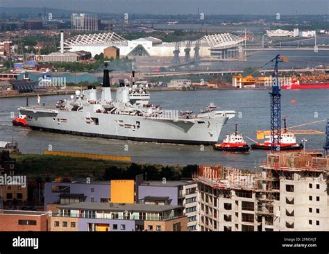 The Royal Navys Aircraft Carrier Hms Invincible July 2000 Sailing Up