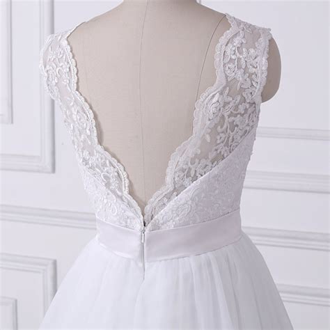 Jieruize Vestido De Noiva White Lace Appliques Boho Wedding Dresses