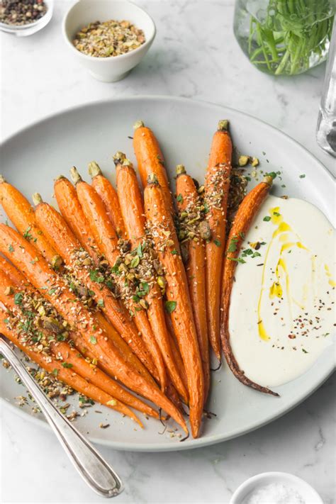 Roasted Whole Carrots With Pistachio Dukkah With Spice