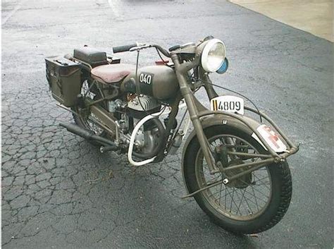 1949 Fn Belgium Military Police Motorcycle 350cc Side Valve Classic