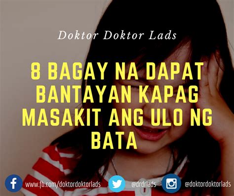 8 Bagay Na Dapat Bantayan Kapag Masakit Ang Ulo Ng Bata Doktor Doktor