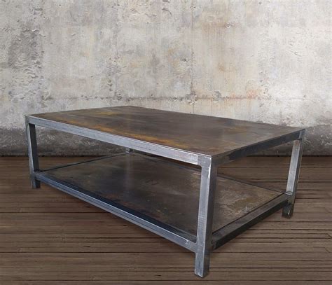Welded Steel Two Tier Coffee Table Coffee Table Welding Table Table
