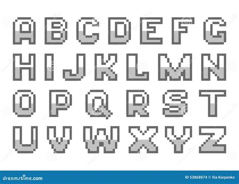 Alphabet Dart De Pixel Illustration De Vecteur Image 53868874