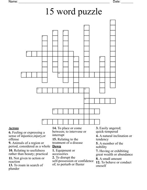American Literature Crossword Wordmint