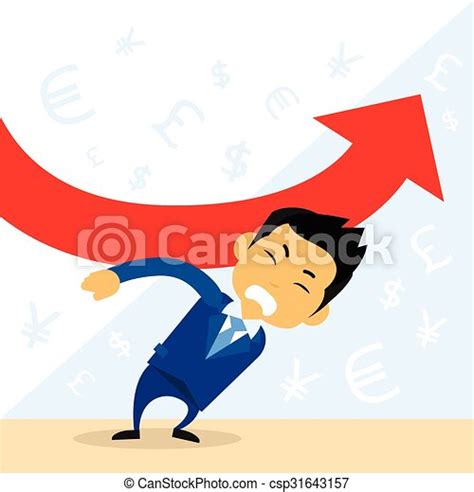 Grafico, presa, uomo affari, finanziario, giù, cadere, negativo, freccia rossa. | CanStock