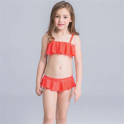 Buy Swimsuits Solid Dot Rose Two Piece
