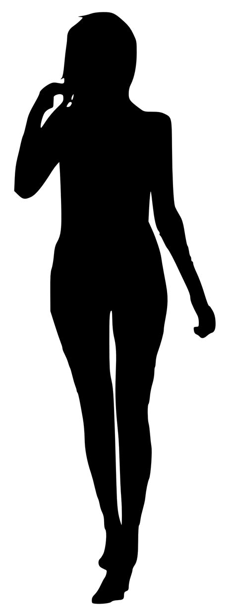 Silhouette Of A Woman Standing At Getdrawings Free Download