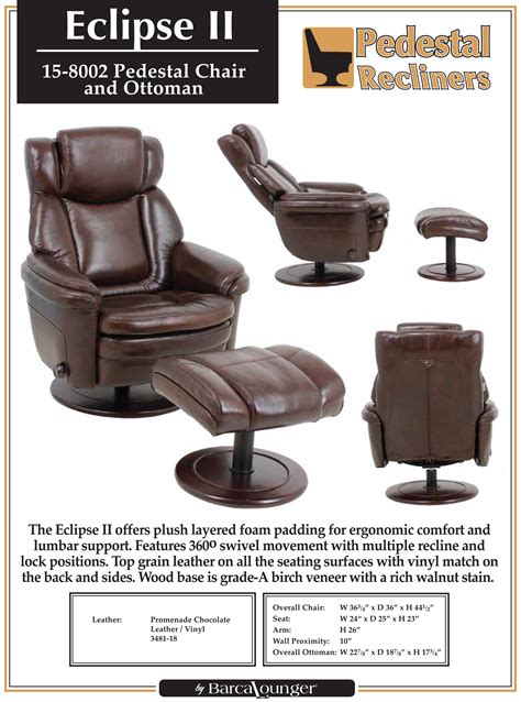 Barcalounger Eclipse Ii Recliner Chair And Ottoman Leather Recliner