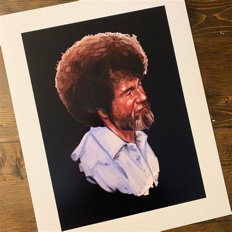 Bob Ross Joy Of Painting Fan Art Art Print Digital Etsy