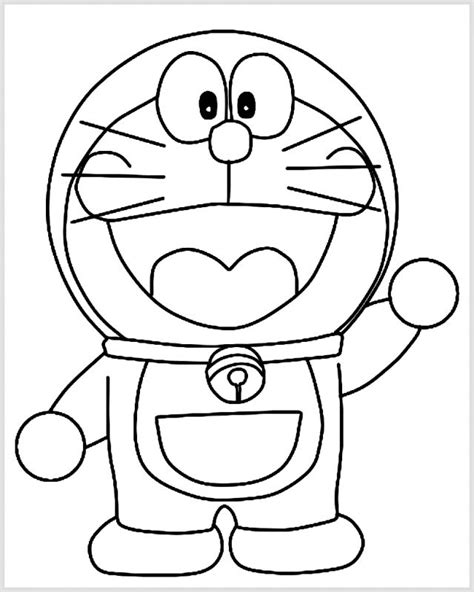 Gambar Hitam Putih Doraemon Terbaru