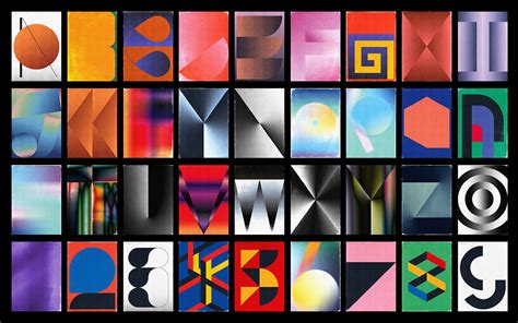 36 Days Of Type Geometrical Abstraction On Behance