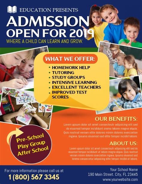 Copy Of Kindergarten Admission Open Day Poster Template Artofit