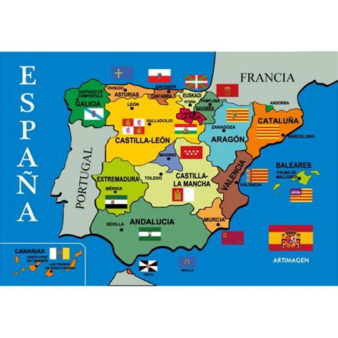 El mapa político de españa está compuesto por diecisiete comunidades autónomas (una de ellas comunidad foral de navarra) y dos ciudades autónomas, ceuta y melilla con estatuto propio. Banderas de las comunidades de España
