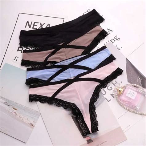hui guan sexy thong female breathable underwear for women g string low waist seamless briefs