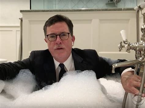 Video Stephen Colbert Delivers Social Distancing Edition Of The Late