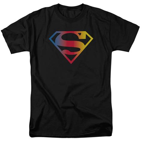 Superman Gradient Superman Logo Short Sleeve Shirt Large