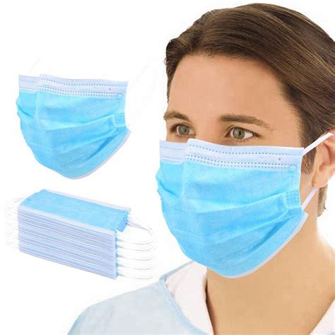8pcs 3 Ply Medical Disposable Masks Blue