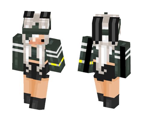 Download Cute Chibi Silver Bunny Girl Minecraft Skin For Free
