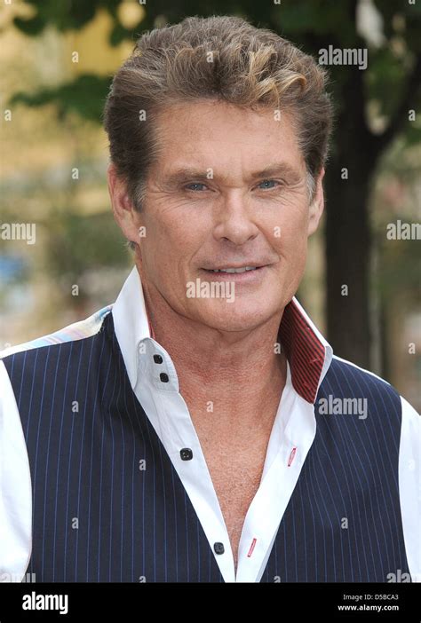 American Actor And Singer David Hasselhoff Smiles Prior To A Press