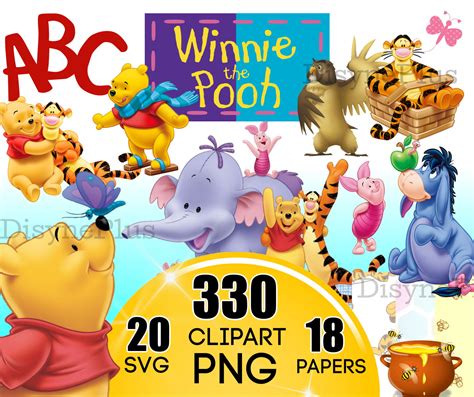 Winnie The Pooh Svg Winnie The Pooh Png Clipart Winnie The Etsy Canada