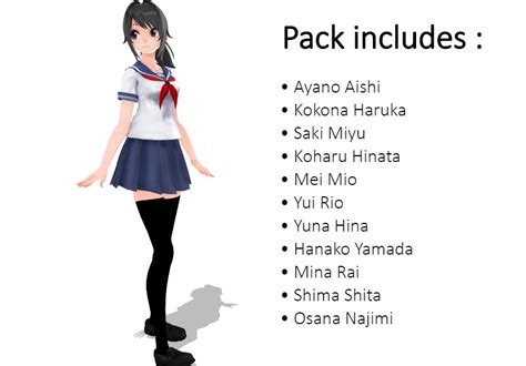 Mmd Yandere Simulator Pack Students By Liliart1 On Deviantart