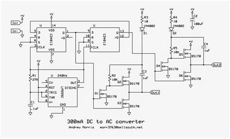 Simple 300ma Dc To Ac Converter Circuit Diagram Circuits Diagram Lab