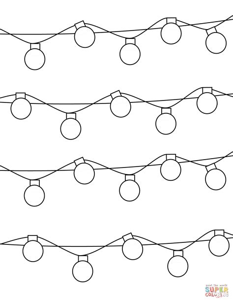 Christmas Lights Coloring Page Free Printable Coloring Pages