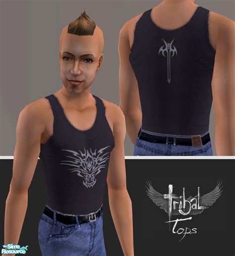 The Sims Resource Tribal Tops Se7en Styles 01
