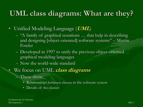 Ppt Uml Class Diagrams What Are They Powerpoint Presentation Free