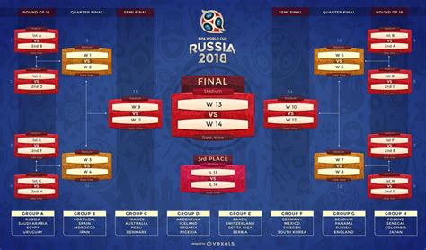 Russia 2018 World Cup Design Featuring Every Team Playing The Groups